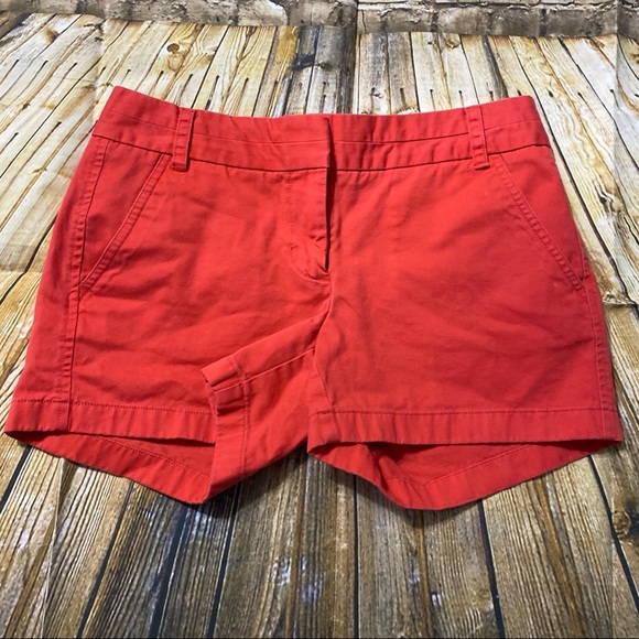 J Crew Salmon Cotton 4” Chino Shorts - Picture 1 of 4